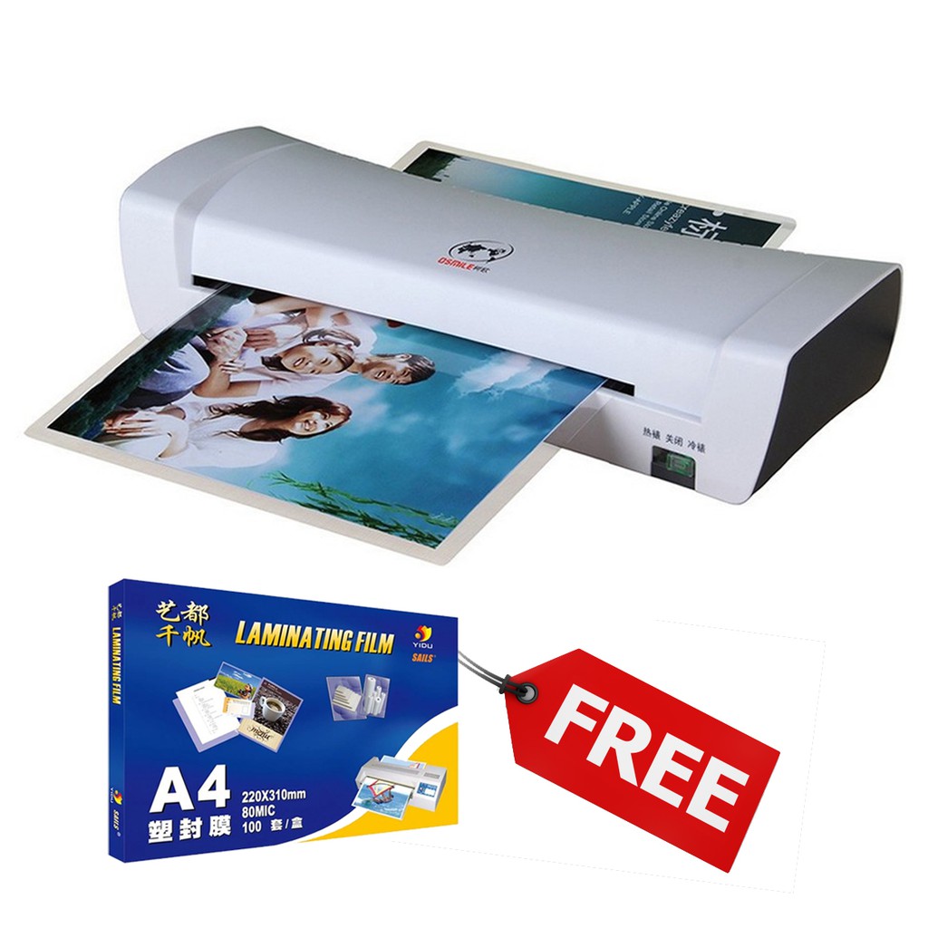 Hot And Cold Laminator Photo Paper Jam Laminating Machine With Free Laminating Protective Film Shopee Philippines