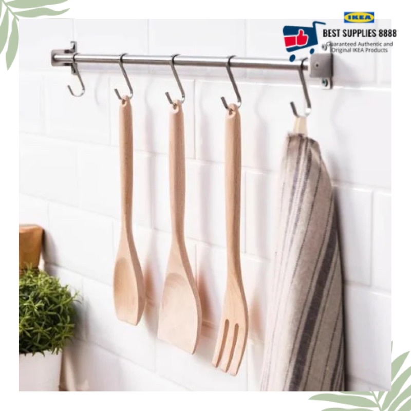 IKEA Original / Authentic RORT Spoon, Fork, Wok Turner beech Shopee