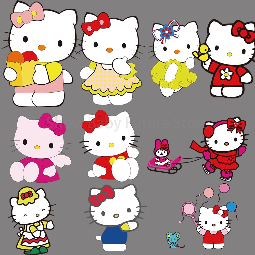 Hello Kitty Cartoon Heat Transfer Heat Transfer Sticker Sticker PVC Clothes  Pants Fashion Pattern | Shopee Philippines