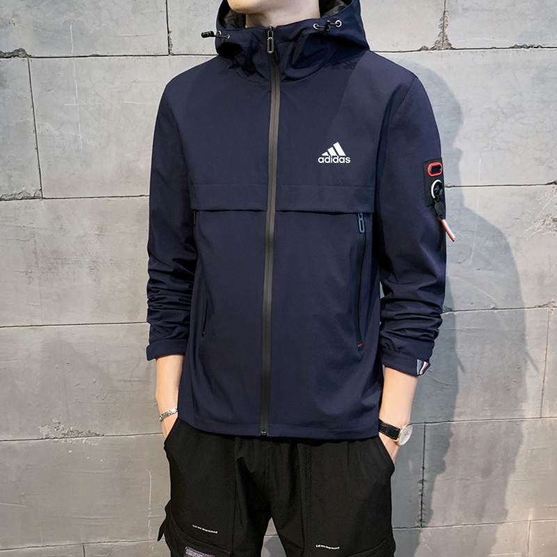 adidas zip up windbreaker