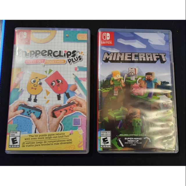 nintendo switch games minecraft and snipperclips plus