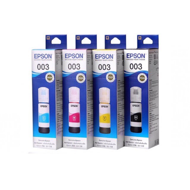 Genuineoriginal Epson 003 Inks 65ml Ciss Bottle Set Cmyk 4 Colors Shopee Philippines 4130