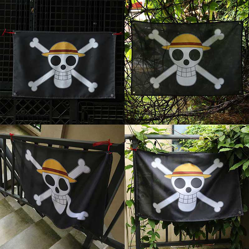 Keyiyang Hot 60 90cm One Piece Luffy S Straw Hat Pirate Flag Home Wall Bar Decoration Ehuy Shopee Philippines