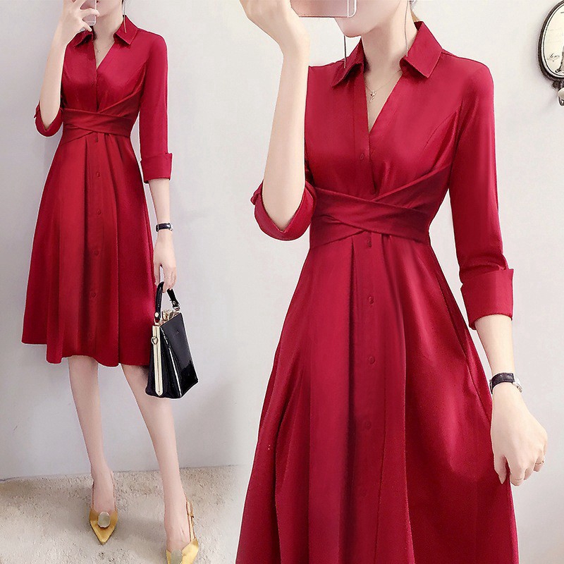 v neck dress shopee