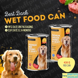 BEST BARK Wet Food Can - 430g x 6 Cans Bundle, Chunks In Gravy Dog Wet Food Pet Food Dog Food