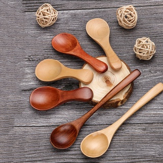 Natural Wooden Spoon  Tea Honey Coffee Condiment Salt Sugar Spoon Cooking Tools Kitchen Gadgets #5