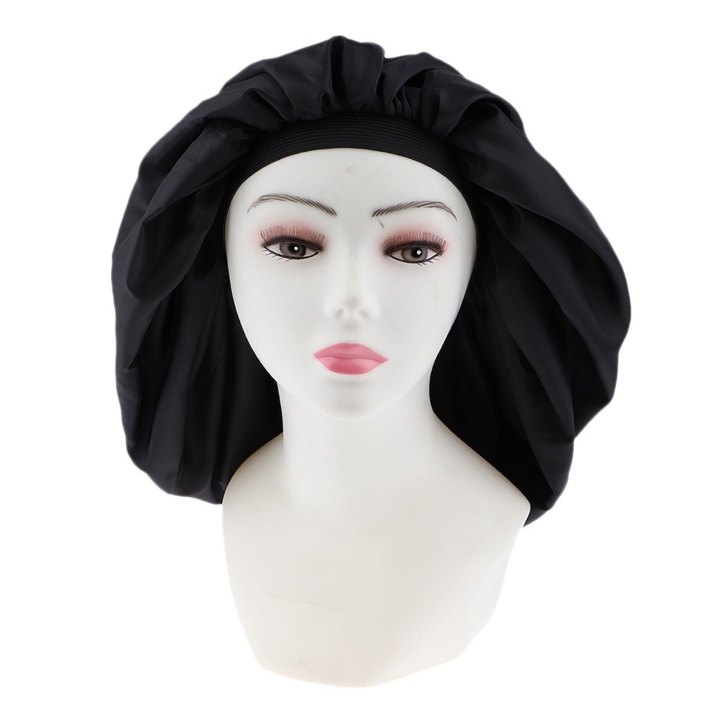 black woman shower cap