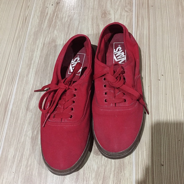 red vans brown sole