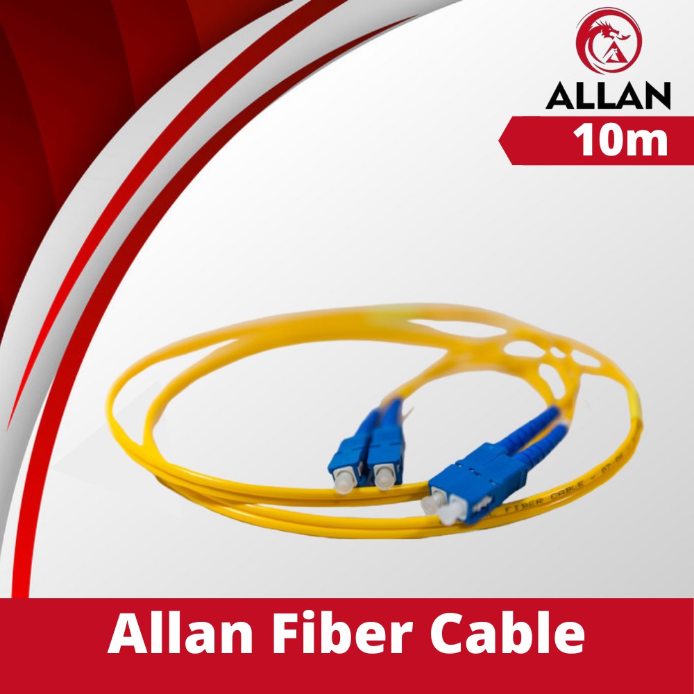 Allan 10m Fiber Optic Cable PLDT router extension Jumper Cable SC/UPC ...