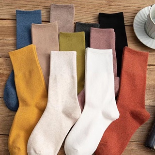 Japanese trend in the tube new solid color high women for socks