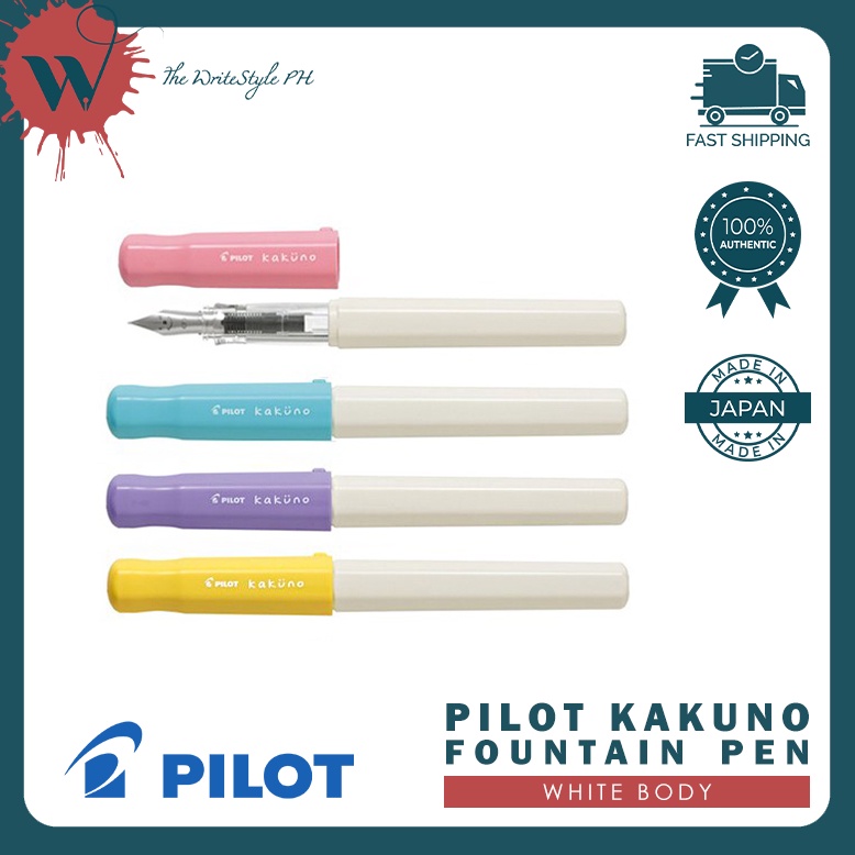 Pilot Kakuno Fountain Pen [White Body] | Shopee Philippines