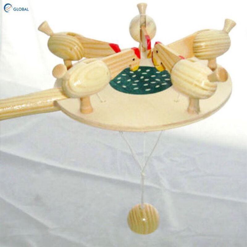 wooden chikentoywhitecolorSuperbazaar Wooden Pecking Chicken Toy