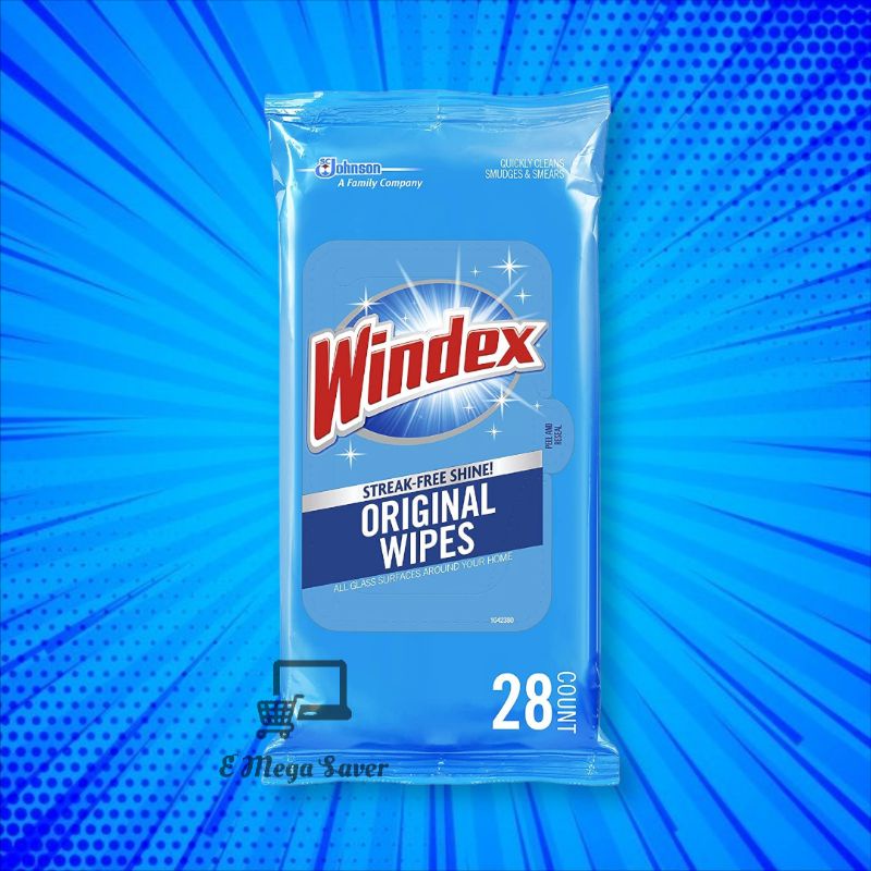 Windex Cleaning Wipes for Glass, Window & Electronic Screen (28sheets