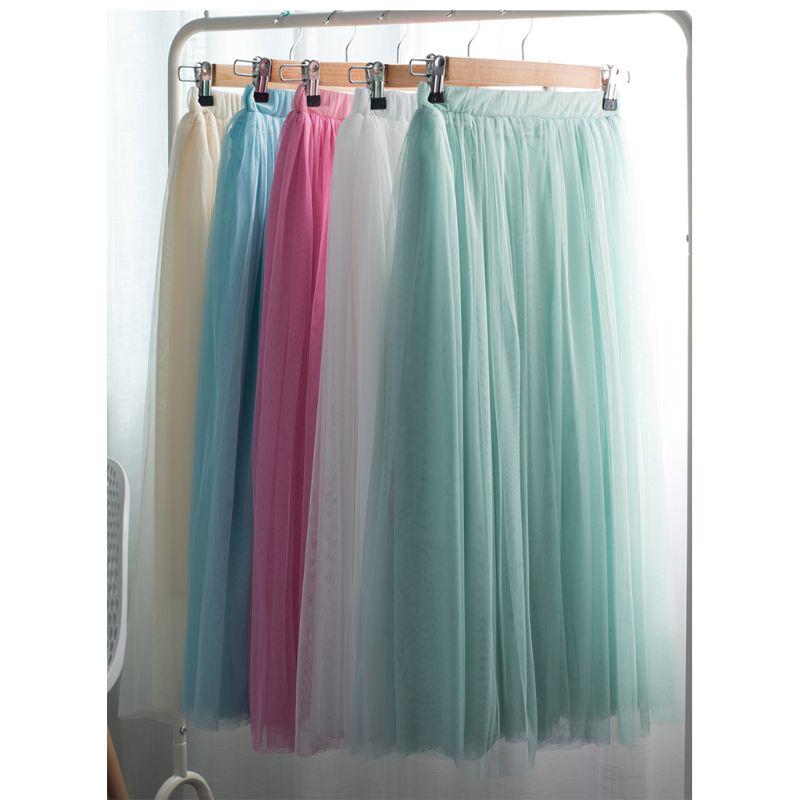Juliette Pleats- Mesh Top and LONG Pleated Skirt Set (4 colors)