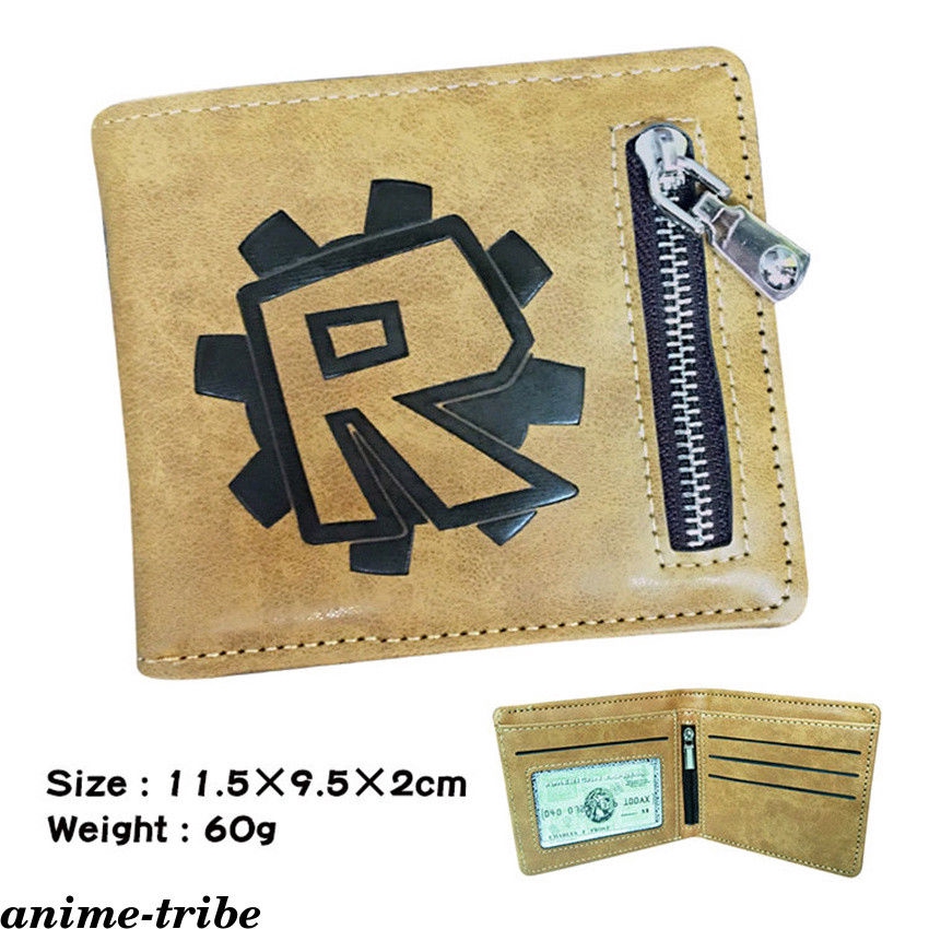 Roblox Logo Pu Short Bifold Wallet Holder Layers Card Purse - 