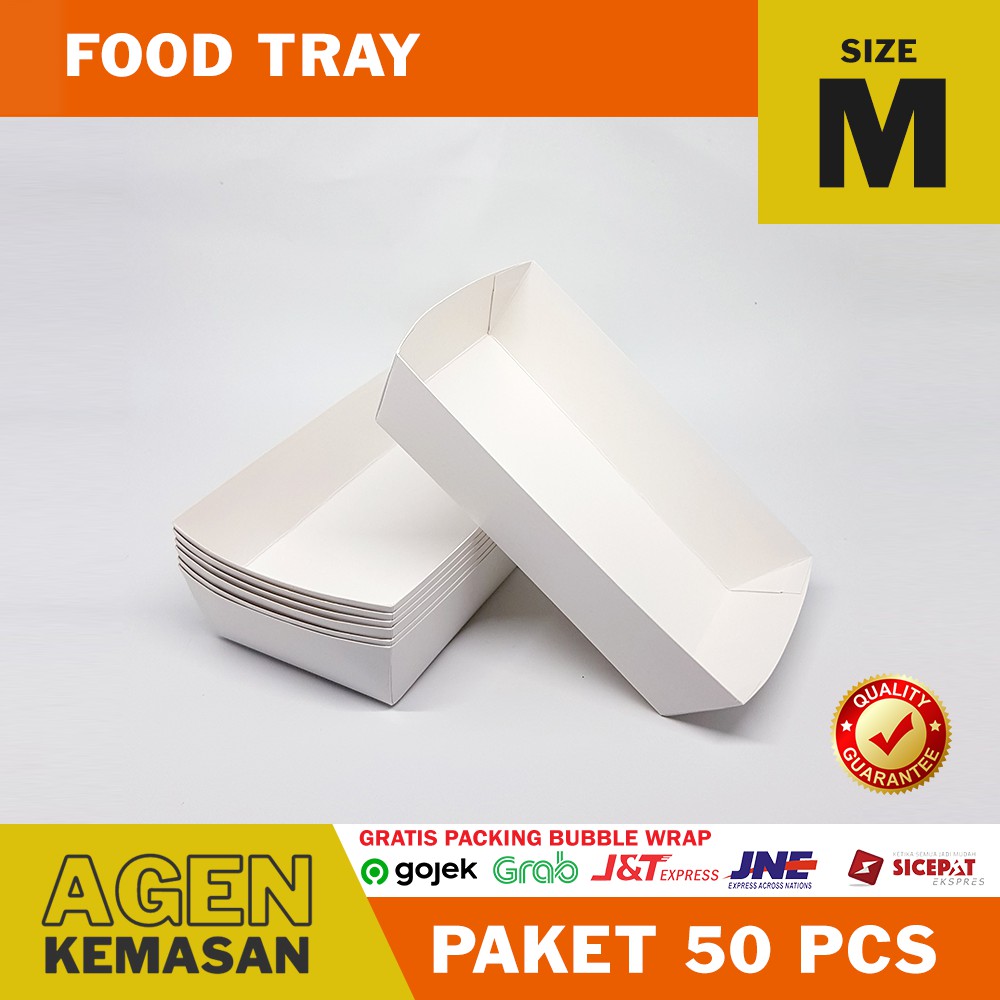 Food Tray Paper Tray Paper Tray Size M 50 Pcs Shopee Philippines