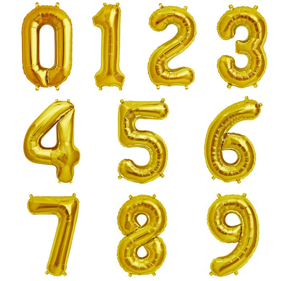2ft number foil balloon gold Shopee Philippines.