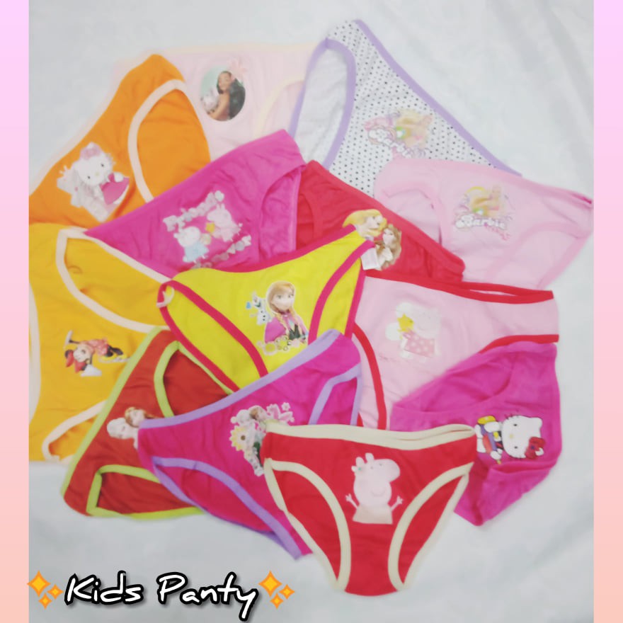 Assorted Sale Character sticker Panty for Kids 3in1 🅿50/set Shopee
