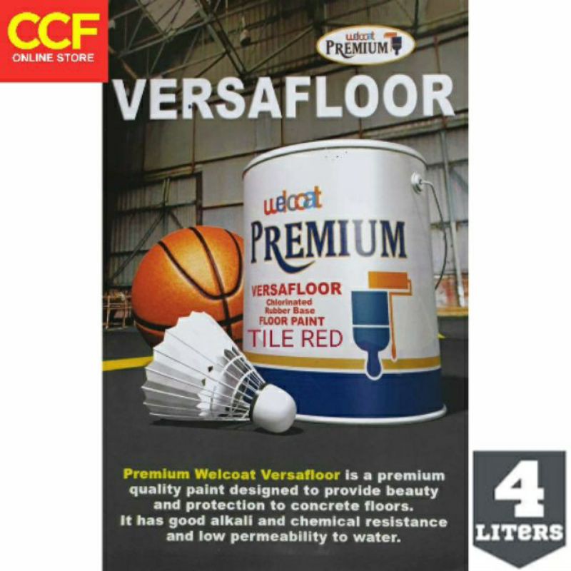 Rubberized Floor Coating Tile Red 4 Liters Welcoat Shopee Philippines