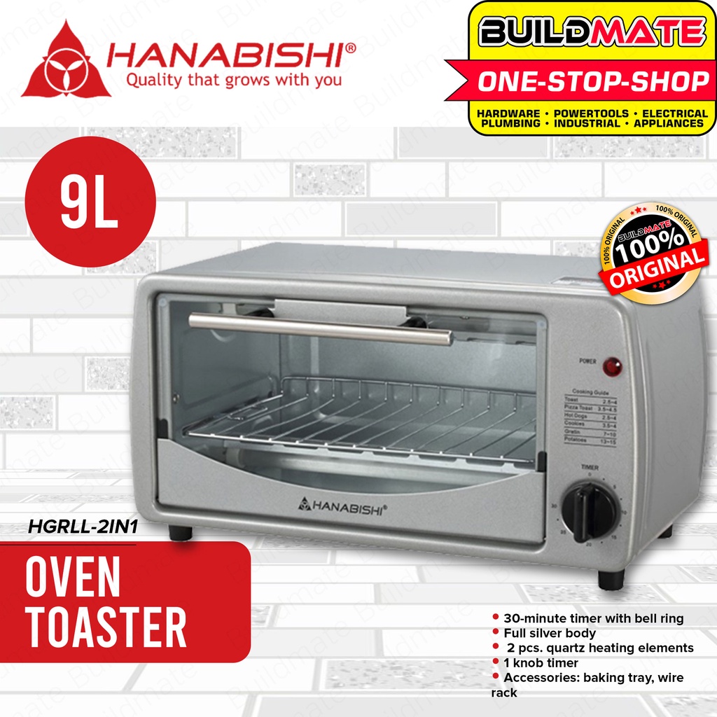 HANABISHI Oven Toaster 9L with Baking Tray and Wire Rack HO80SVR