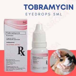 Tobramycin Consac Eye Drops For Pets Cat and Dogs and Eye Infection Better than Gentamycin