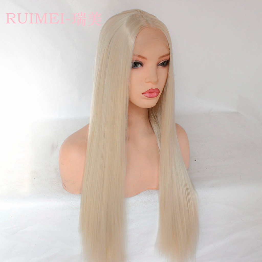 long blonde wig straight