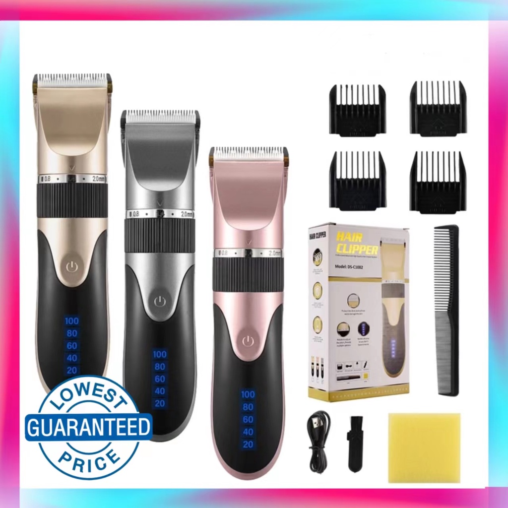 Professional Quiet Hair Clippers Cordless Rechargeable Barbers Complete Trimmers Set Shopee