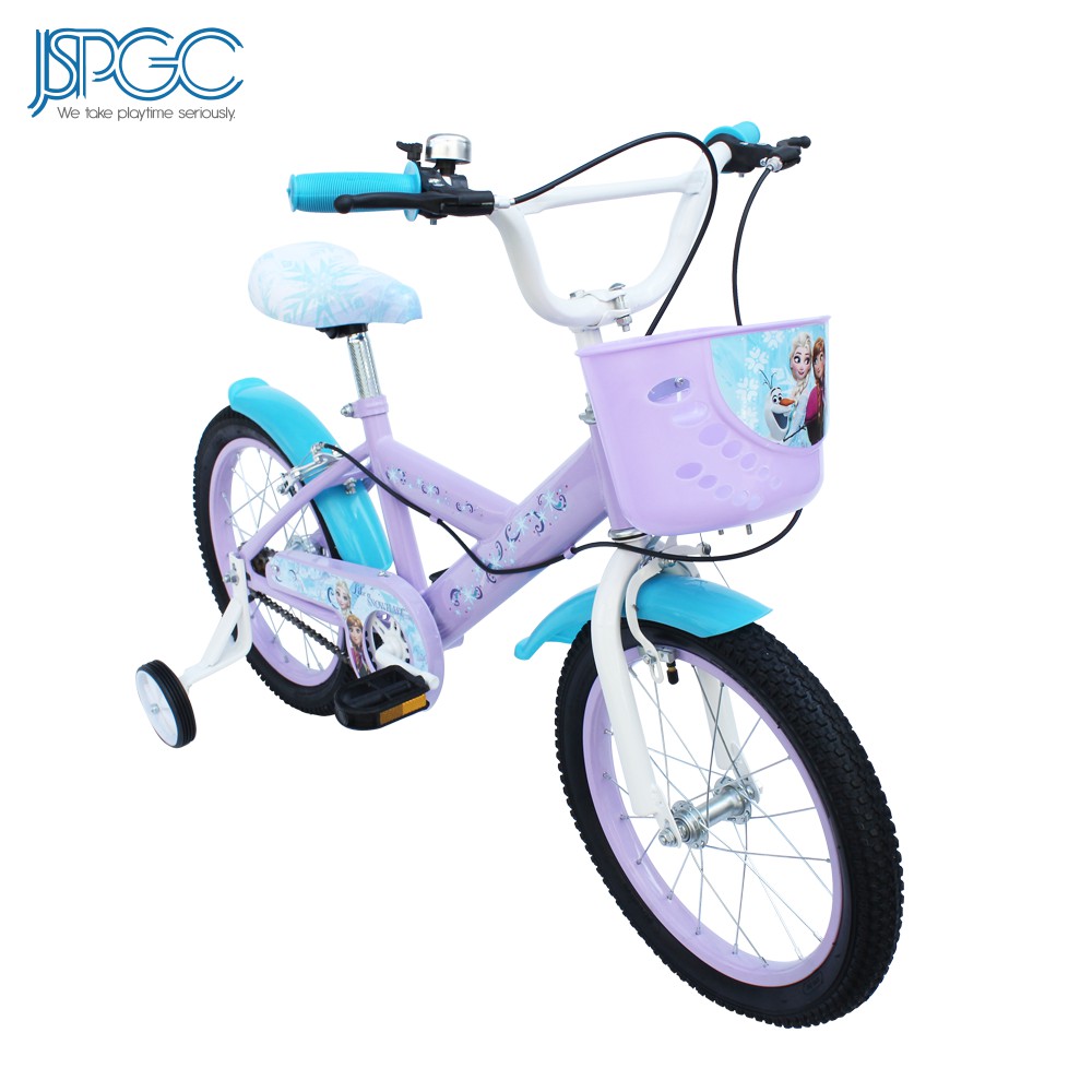 frozen bicycle with training wheels