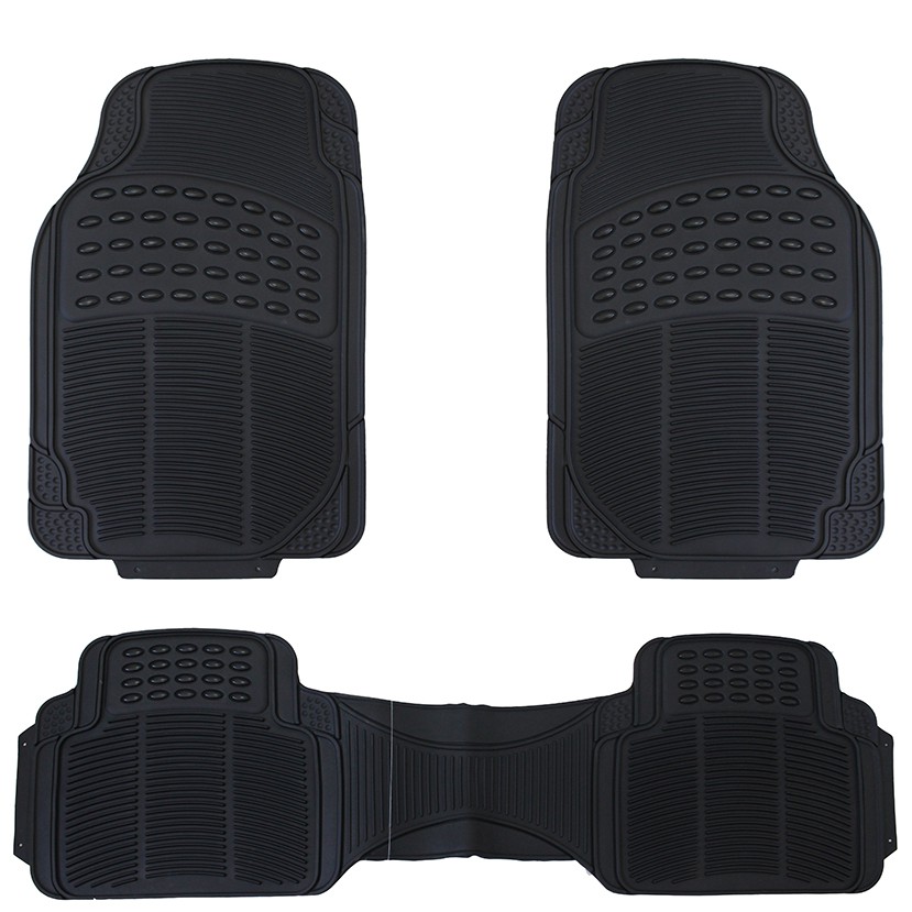 Autoform 3pc Blk Front And Rear Plastic Car Mat Black Not Rubber