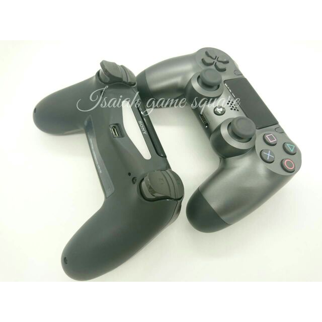 steel black playstation 4 controller