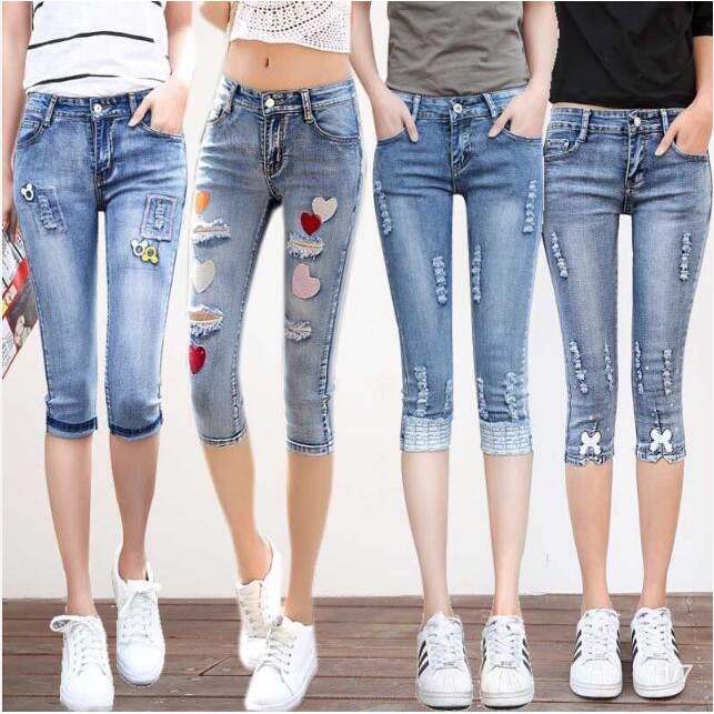 women's plus size denim capris