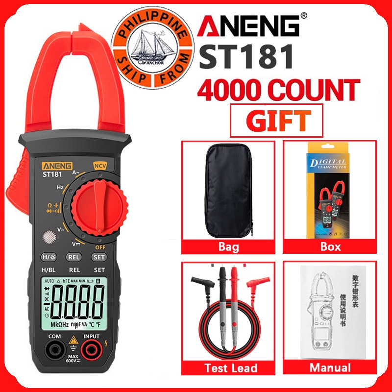 phLife Digital Clamp Meter Multi Tester AC Current Multimeter DC/AC