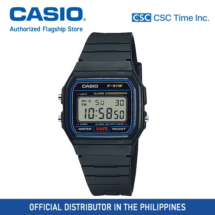 casio men's black resin strap digital lcd watch