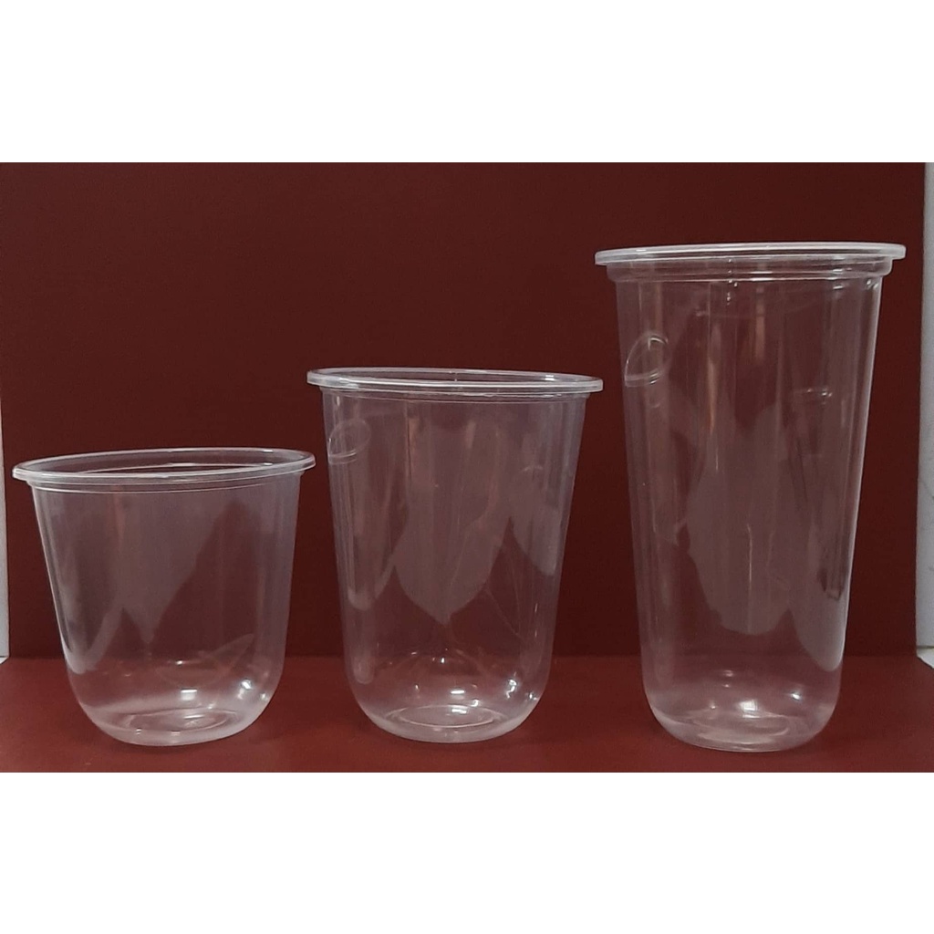 100pcs Plastic U Cups Milk Tea Cups 95mm With Lids And Straw 12oz 16oz And 22oz Shopee 1288