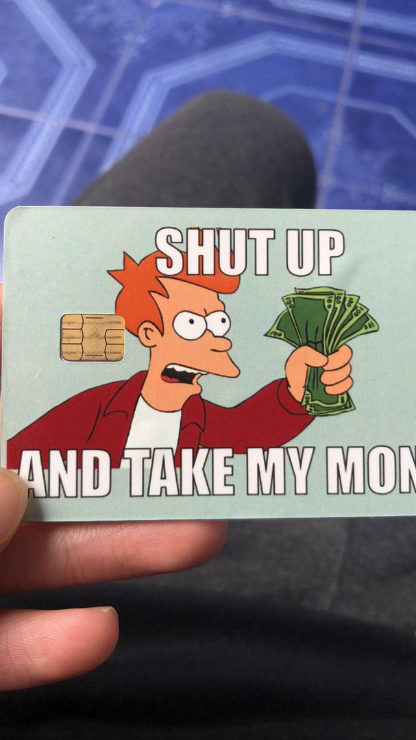 Shut Up And Take My Money Card Sticker Cover Skin Atm Debit Credit Emoney Flazz Card Shopee Philippines