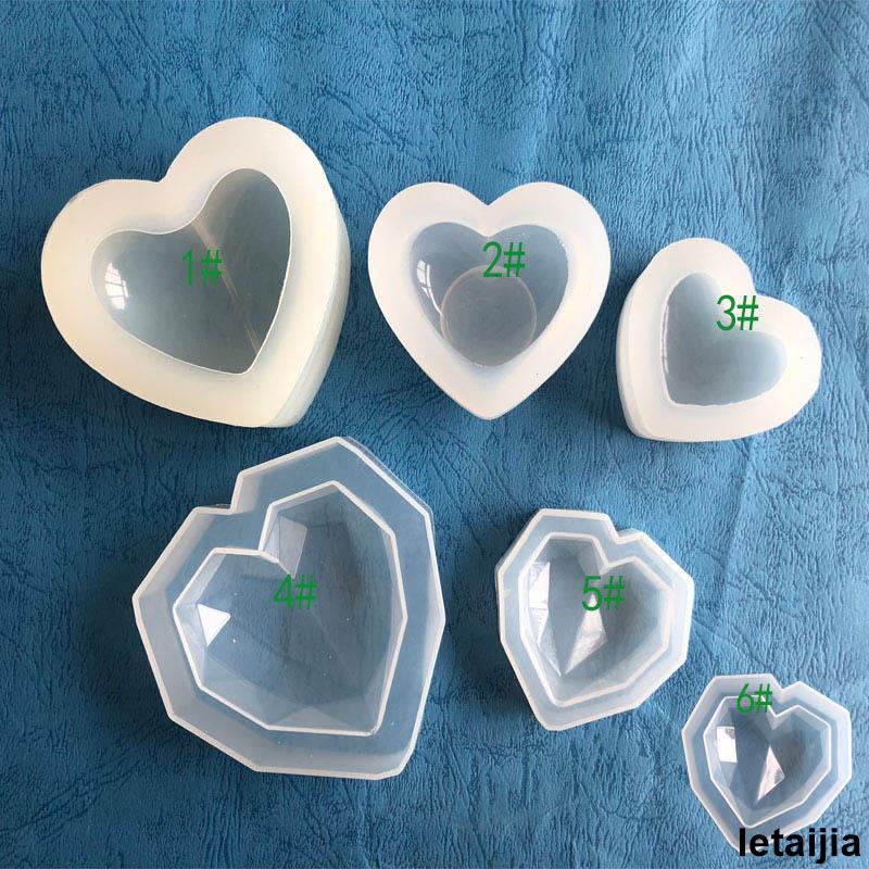 diy Handmade Silicone Mold Crystal Epoxy Geometric Love Swing Table High Mirror Plaster Car