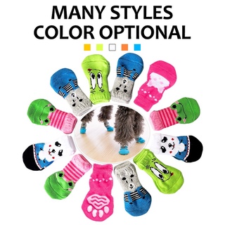 Pet Dog Socks 4Pcs cat Cute Anti-Slip socks soft cotton pet socks supplies #2