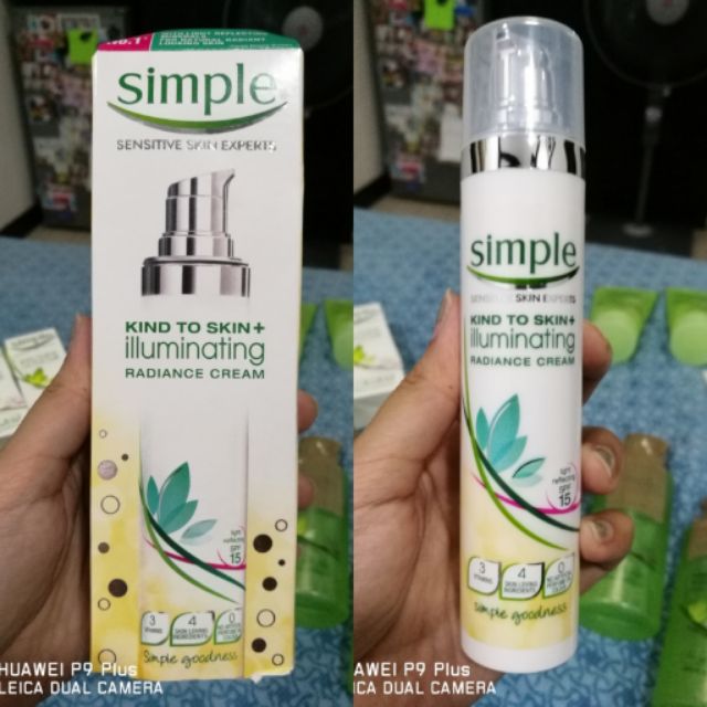 simple illuminating radiance cream