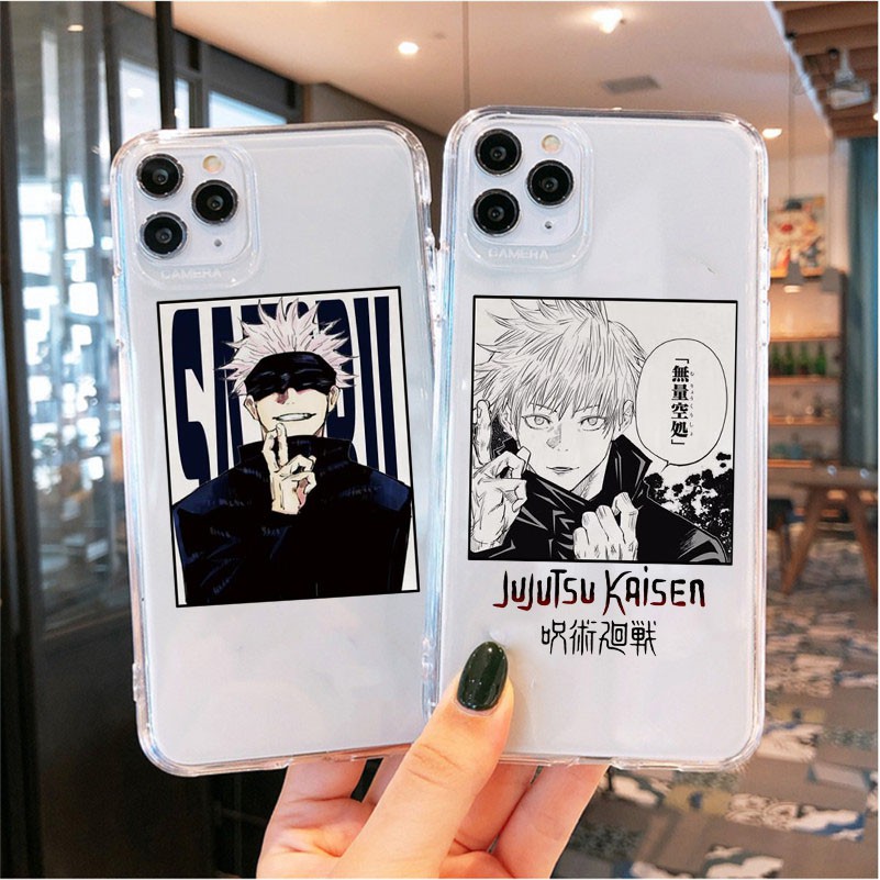 Jujutsu Kaisen Japan Anime Phone Cases For Iphone 12 Soft Clear Cover For Iphone 11 Pro Max Se2 6s 7 Shopee Philippines