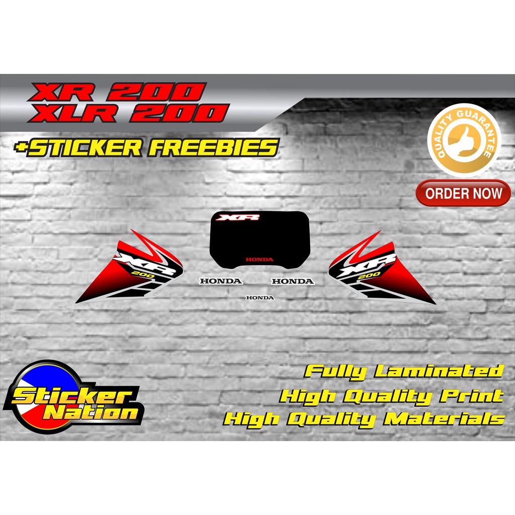 Honda XR200 Tank Sticker + Cowl v2 | Shopee Philippines