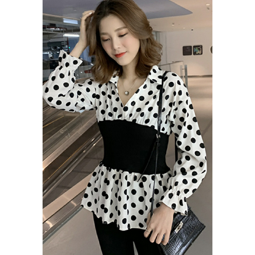 Spring Summer New Korean Fashion Atasan  Wanita Baju  Kemeja 