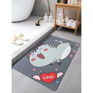 38x58cm Bathroom Fast Drying Floor Mat Anti-slip Ultra Absorbent Pad
