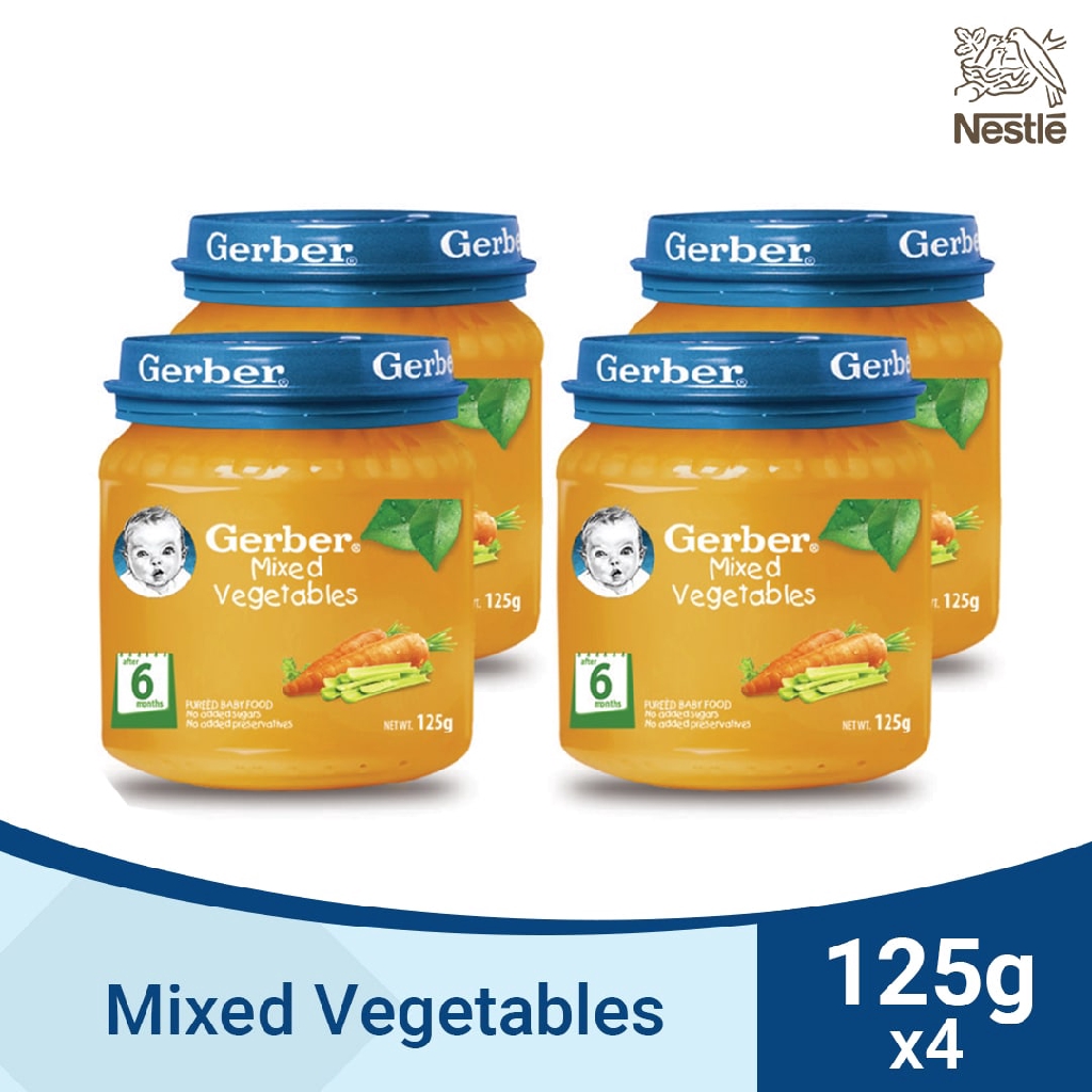 Gerber Baby Food Mixed Vegetable Puree 125g Pack of 4 Shopee