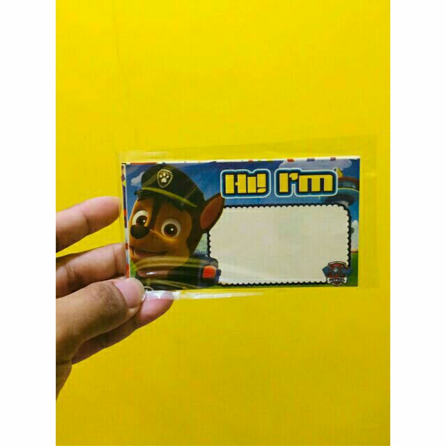 Paw Patrol Name Tag