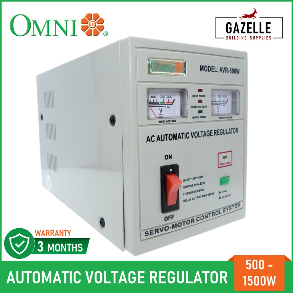 Omni AVR Automatic Voltage Regulator 500 Watts, 1000 Watts, 1500