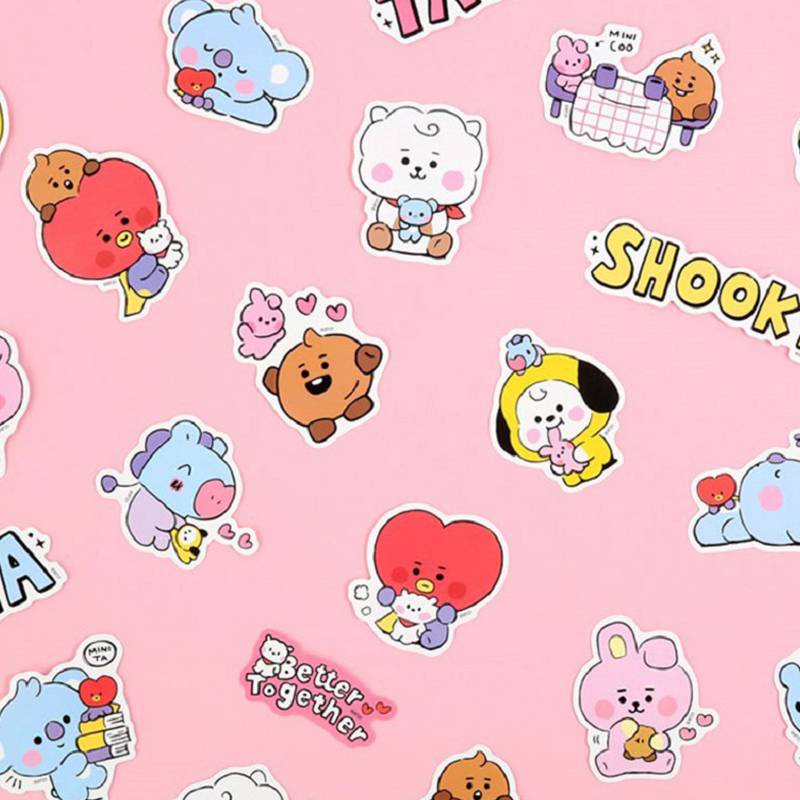 Những bức tranh BT21 và BTS đầy màu sắc sẽ đem đến cho bạn cảm giác độc đáo và mới mẻ. Thêm vào đó, những sticker tinh tế sẽ khiến bạn cảm thấy thú vị khi sử dụng trên điện thoại của mình.