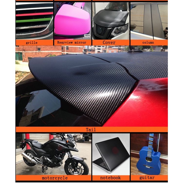 3D 4D Carbon Fiber Vinyl Car Wrap Sheet Roll Film Car stickers and