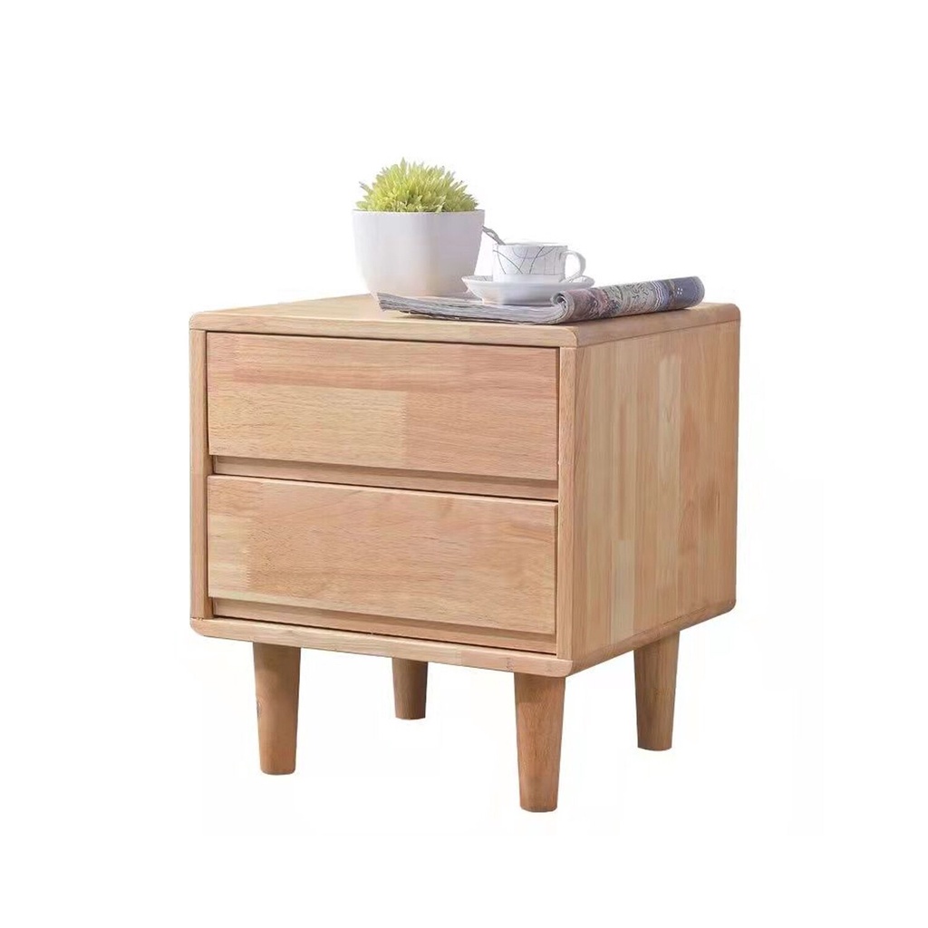 Ofix Solid Wood Bed Side Table (with Drawers) Shopee Philippines