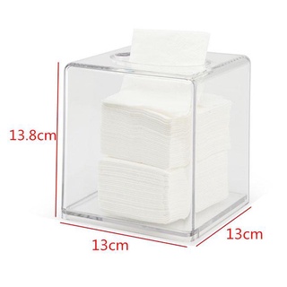 [HOMYL2] Clear Acrylic Tissue Box Napkin Holder Paper Case Cover Home Dining Decor #4