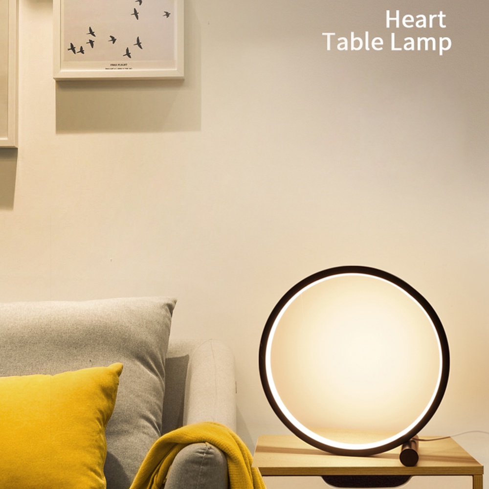 15/25cm Modern Ring Desk Lamp Reading Study Table Light Decor For